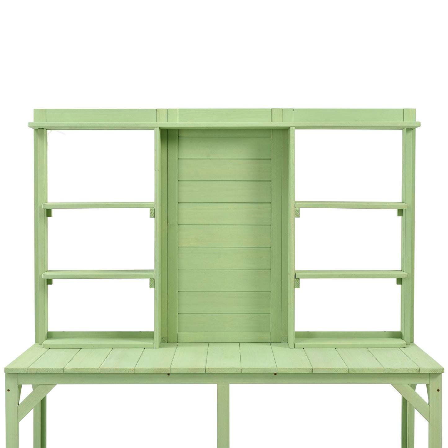 TOPMAX 64.6" Large Outdoor Potting Bench (Green)-18