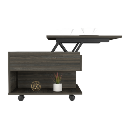 Lift Top Coffee Table Mercuri, Casters, Carbon Espresso Finish-4