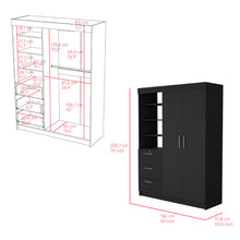Load image into Gallery viewer, Armoire Rumanu, Three Drawers, Black Wengue Finish-6
