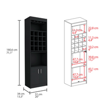 Load image into Gallery viewer, Bar Cabinet Atanasio, Rack, 16 Wine Cubbies, Black Wengue Finish-8
