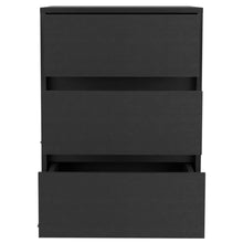 Load image into Gallery viewer, Three Drawers Bang, Filing Cabinet, Roller Blade Glide, Black Wengue Finish-3
