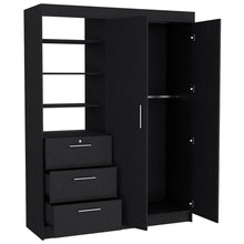 Load image into Gallery viewer, Armoire Rumanu, Three Drawers, Black Wengue Finish-5
