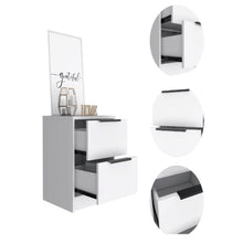 Load image into Gallery viewer, Nightstand Cervants, Two Drawers, Metal Handle, White Finish-6
