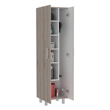 Load image into Gallery viewer, Closet Pantry Copenhague, Five Shelves, Double Door Cabinet, Light Gray / White Finish-4
