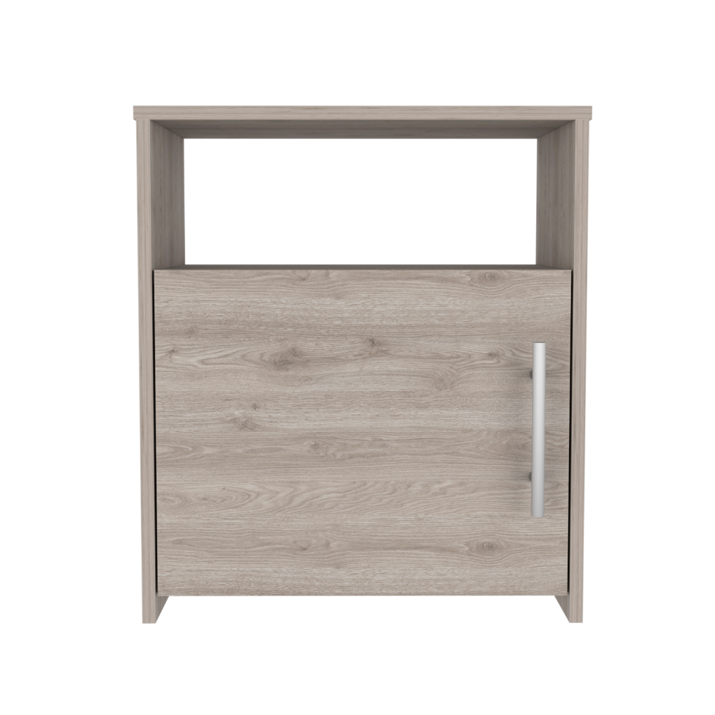 Nightstand Cuarzz, One Cabinet, Light Gray Finish-3