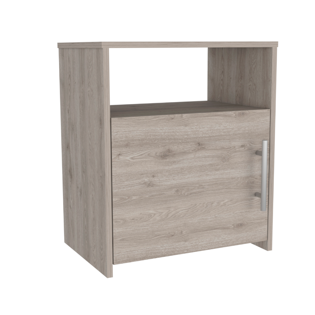 Nightstand Cuarzz, One Cabinet, Light Gray Finish-5