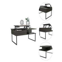 Load image into Gallery viewer, Lift Top Coffee Table Juvve, One Shelf, Carbon Espresso / Onyx Finish-6
