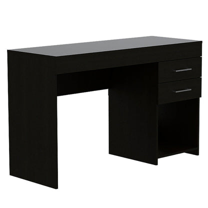 Computer Desk Limestone,Two Drawers, Black Wengue Finish-3