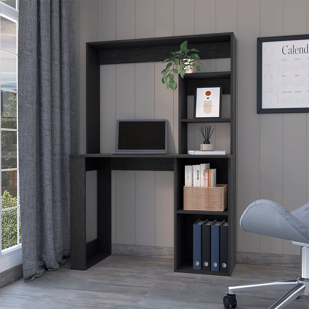 Desk Ryndon, Hutch, Black Wengue Finish-0