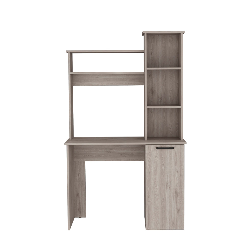 Computer Desk Dumas, Hutch, Multi Storage, Light Grey Finish-4