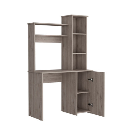 Computer Desk Dumas, Hutch, Multi Storage, Light Grey Finish-5