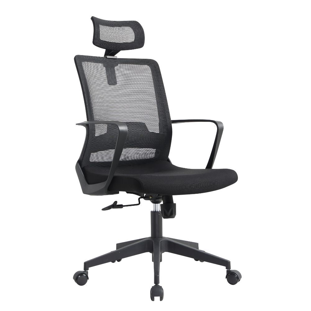 Full Back Revolving Ergonomic Office Chair Eladio, Black Wengue Finish-3