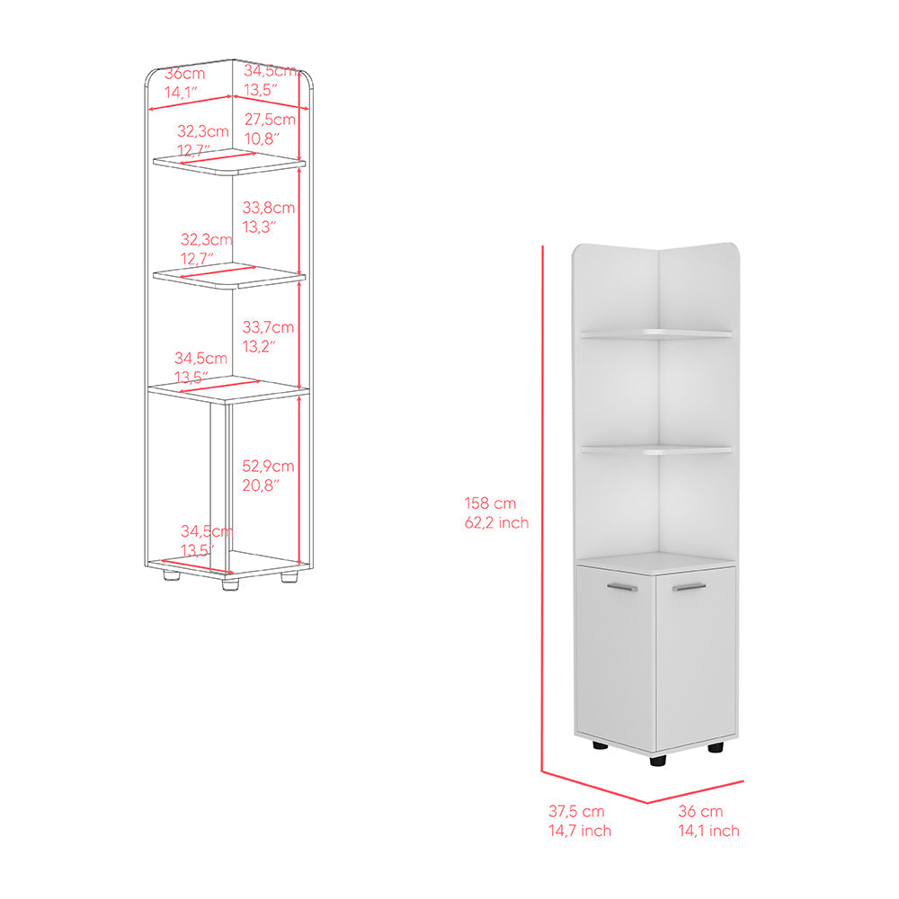 Freestanding cabinet Kairatu, One Drawer, White Finish-6