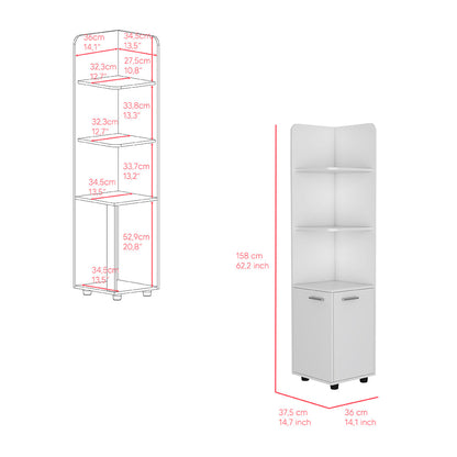 Freestanding cabinet Kairatu, One Drawer, White Finish-6