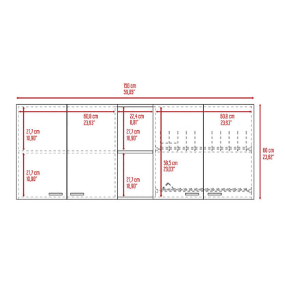 Wall Cabinet Ontario, Double Door, White Finish-9