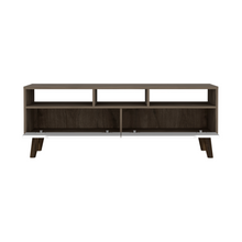Load image into Gallery viewer, Tv Stand 2.0 For TV´s up 52&quot; Bull, Three Open Shelves,Two Drawers, Dark Brown / White Finish-3
