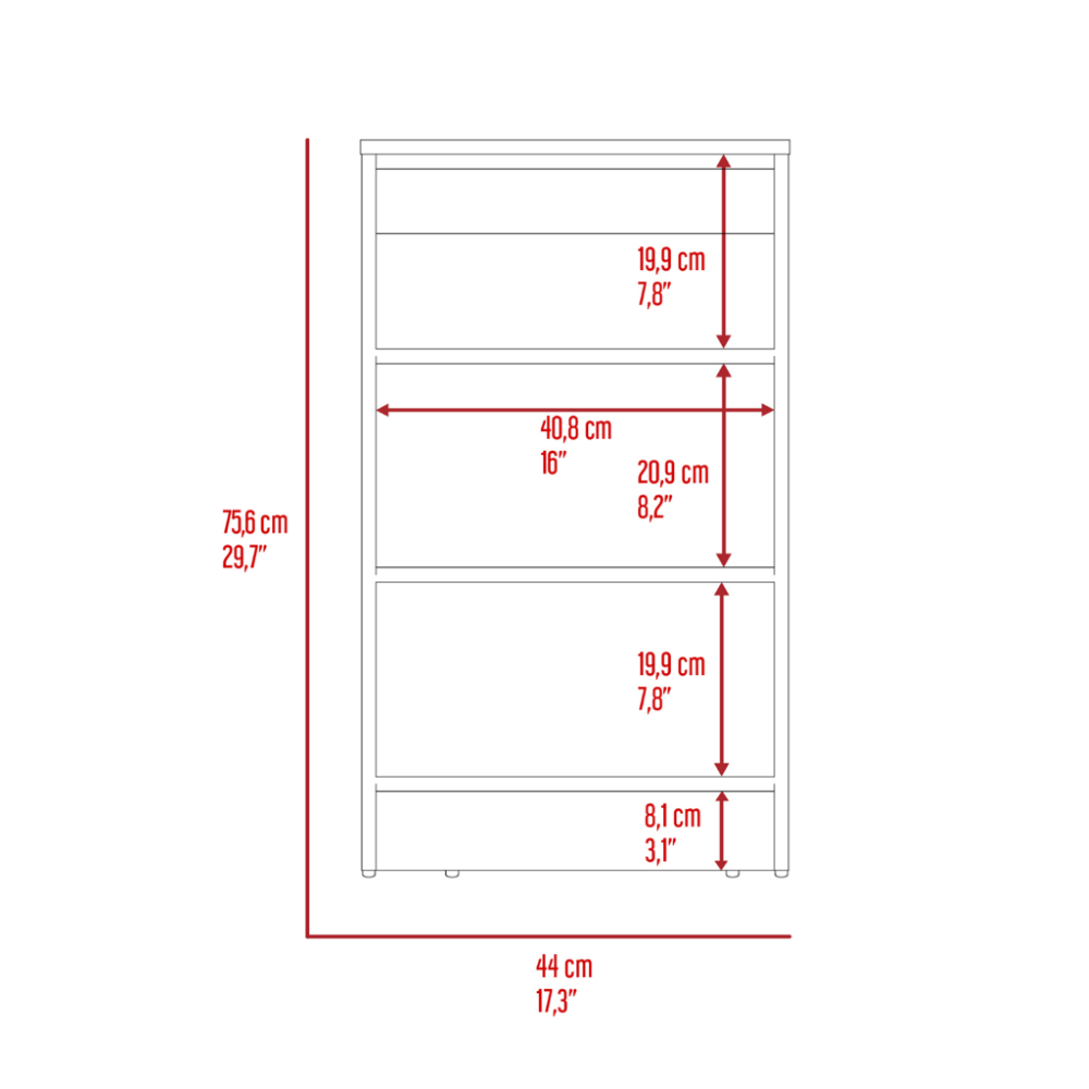 Linen Cabinet Jenne, Four Open Shelves, Light Gray Finish-7