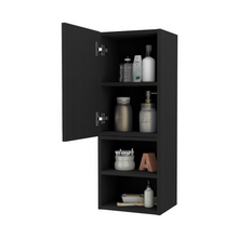 Load image into Gallery viewer, Medicine Cabinet Jozz, Two External Shelves, Metal Handle, Single Door, Black Wengue Finish-3
