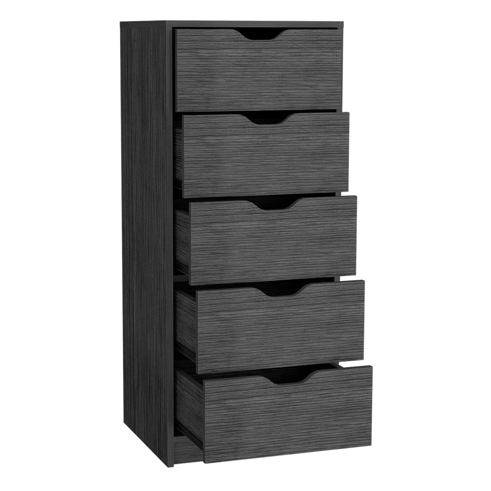 Kamran Dresser,Kamran, Five Drawer Narrows, Smokey Oak Finish-5