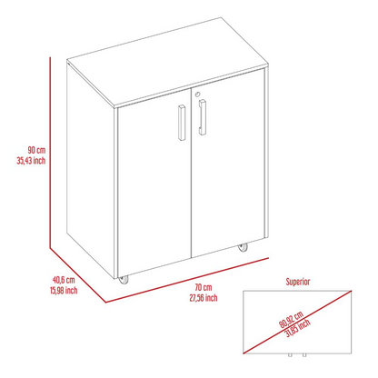 Storage Cabinet Lions, Double Door and Casters, Black Wengue Finish-8