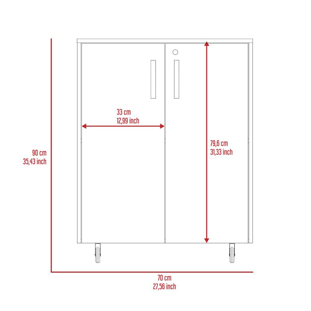 Storage Cabinet Lions, Double Door and Casters, Black Wengue Finish-7