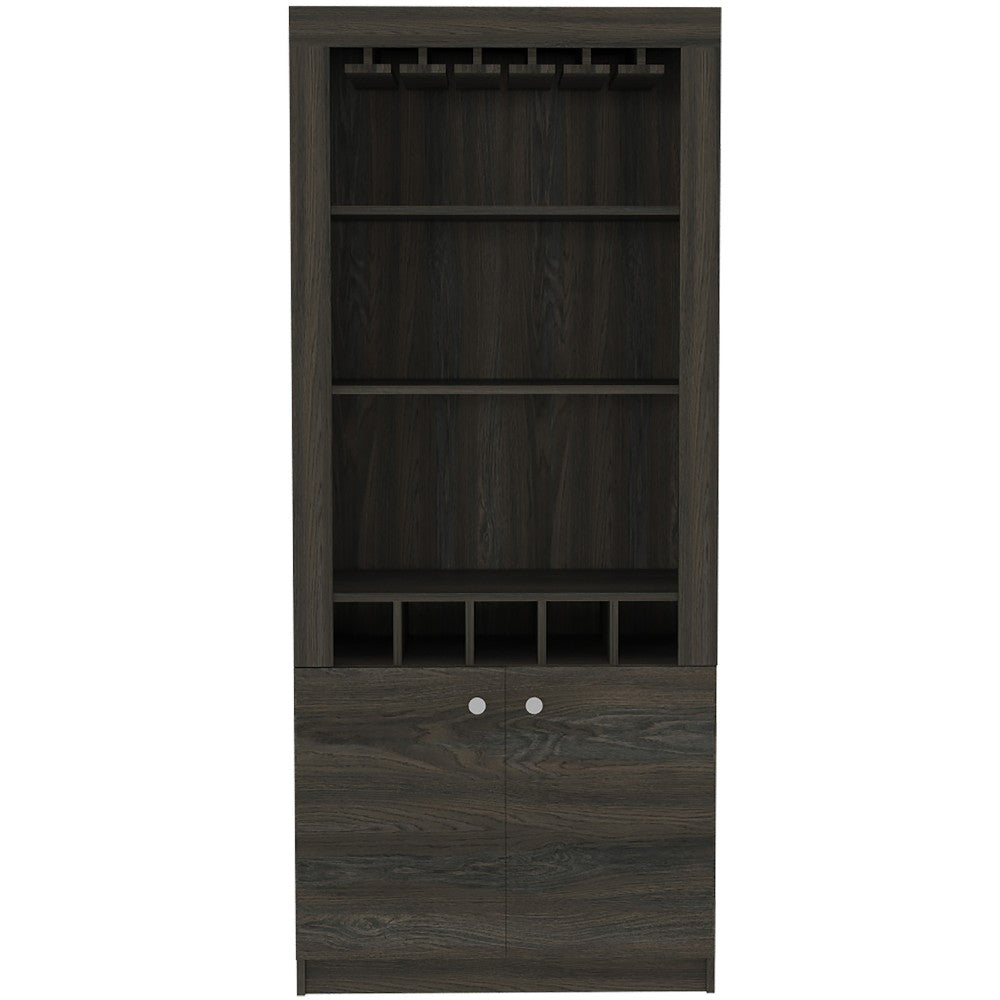 Bar Cabinet Margarita, Five Wine Cubbies, Carbon Espresso Finish-5