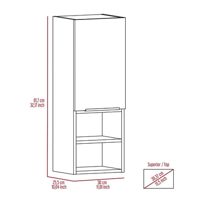 Medicine Cabinet Hazelton, Two Interior Shelves, Black Wengue Finish-8