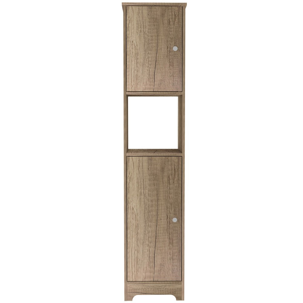 Linen Cabinet Albany, Four Interior Shelves, Light Oak Finish-5