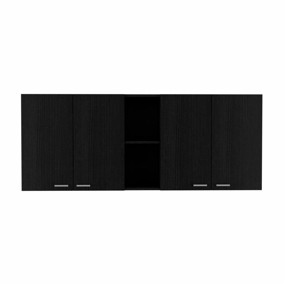 Wall Cabinet Ontario, Double Door, Black Wengue Finish-3