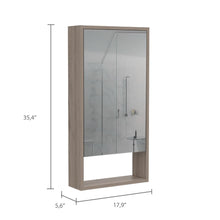 Load image into Gallery viewer, Medicine Cabinet Mirror Clifton, Five Internal Shelves, White Finish-6
