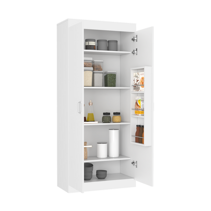 Pantry Cabinet Orlando, Five Shelves, White Finish-3