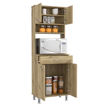 Load image into Gallery viewer, Pantry Piacenza,Two Double Door Cabinet, Light Oak Finish-4
