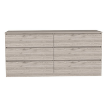 Load image into Gallery viewer, 6 Drawer Double Dresser Tronx, Superior Top, Light Gray Finish-3
