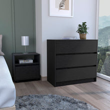 Load image into Gallery viewer, Milford 2 Piece Bedroom Set, Nightstand + Dresser, Black Wengue Finish-0
