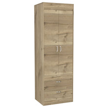 Load image into Gallery viewer, Armoire Tarento,Two Drawers, Light Oak / Black Wengue Finish-5
