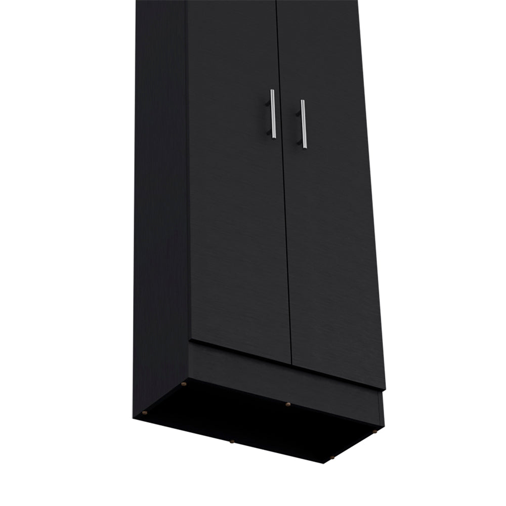 Pantry Cabinet Clinton, Five Interior Shelves, Black Wengue Finish-5