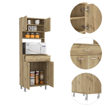 Load image into Gallery viewer, Pantry Piacenza,Two Double Door Cabinet, Light Oak Finish-6
