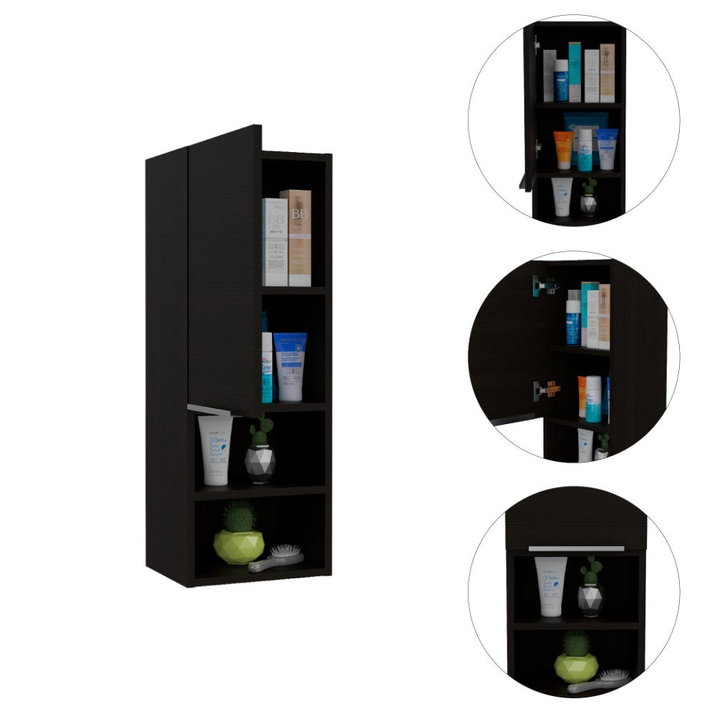 Medicine Cabinet Hazelton, Two Interior Shelves, Black Wengue Finish-2