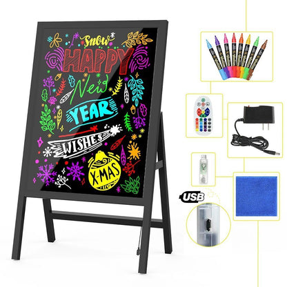 LED Message Sign Board for Kids with 8 Colorful Markers-0