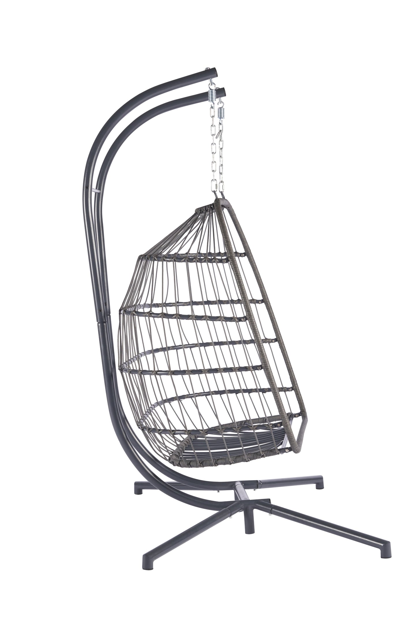 2 Person Outdoor Rattan Hanging Chair Patio Wicker Egg Chair-6