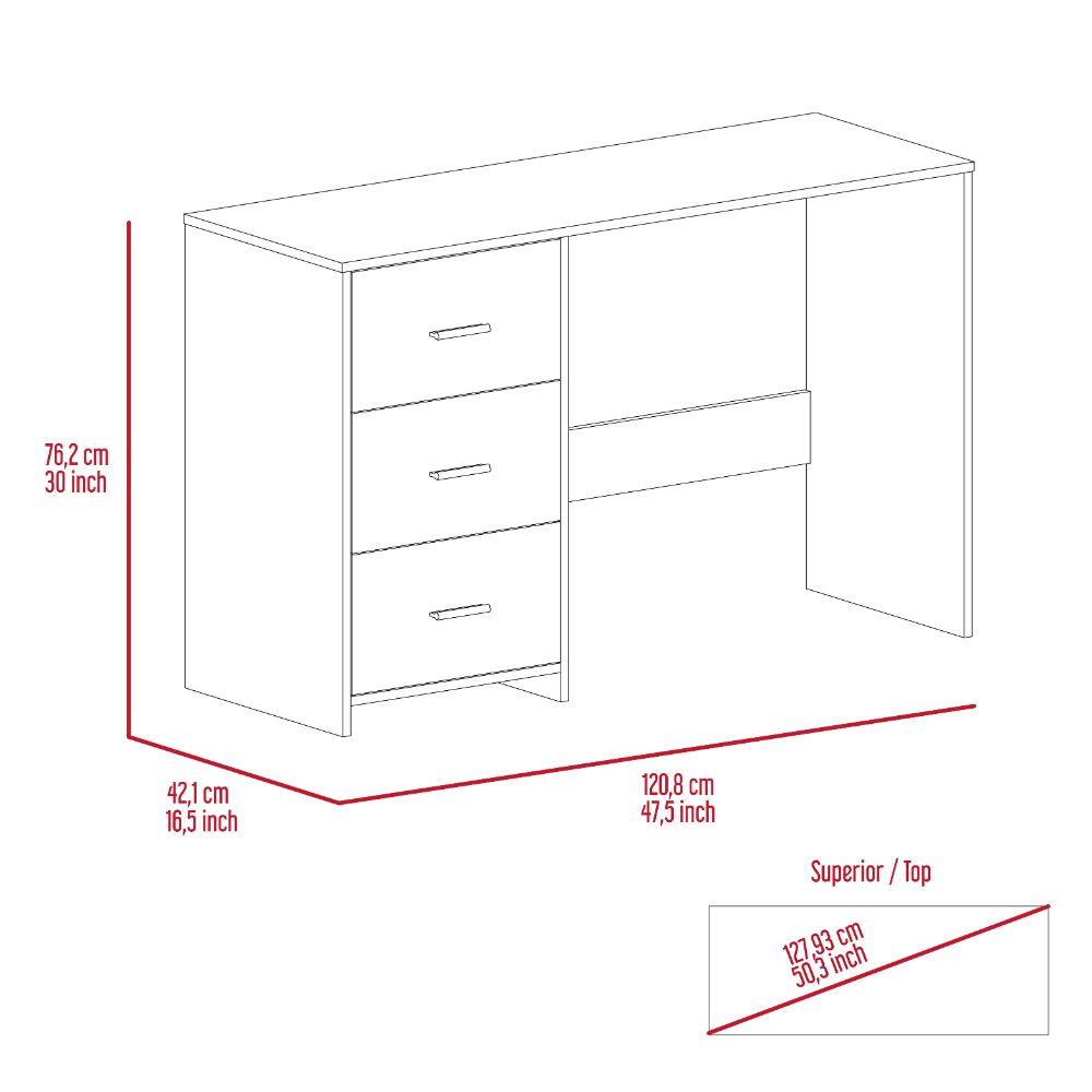 Writting Desk Riverside,Three Drawers, Black Wengue Finish-7