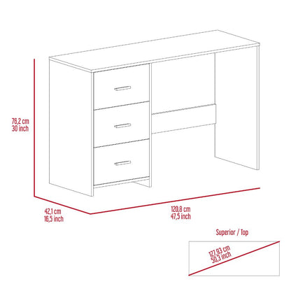 Writting Desk Riverside,Three Drawers, Black Wengue Finish-7