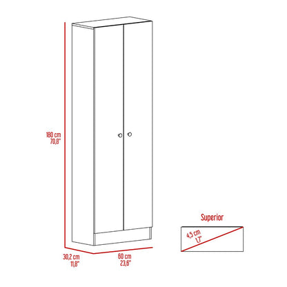 Storage Cabinet Pipestone, Double Door, Black Wengue Finish-8