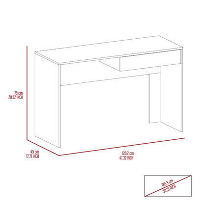 Computer Desk Aberdeen, Two Drawers, Black Wengue Finish-6