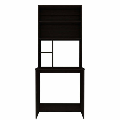 Computer Desk Monroe, Four Shelves, Black Wengue Finish-4