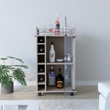 Load image into Gallery viewer, Bar Cart Baltimore, Six Wine Cubbies, Light Gray Finish-1
